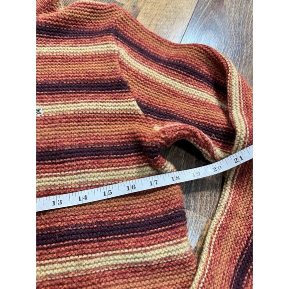 Lacoste Striped Cowl Neck Sweater - Red and Brown - Picture 5 of 6